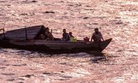 Chiang Khong Boat on Mekong Ri